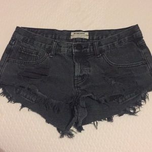 One teaspoon vintage black wash, destroyed denim